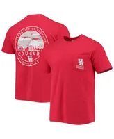 Men's Red Houston Cougars Circle Campus Scene T-shirt