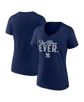 Women's Fanatics Navy New York Yankees Mother's Day V-Neck T-shirt