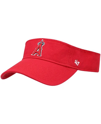 Men's '47 Brand Red Los Angeles Angels Clean Up Logo Visor