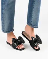 Journee Collection Women's Fayre Oversized Bow Flat Sandals