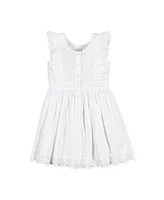 Hope & Henry Toddler Girls Organic Cotton Flutter Sleeve Fit and Flare Dress