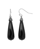 2028 Acrylic Elongated Teardrop Earrings