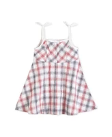 Hope & Henry Toddler Girls Sleeveless Bow Shoulder Simple Sundress