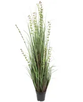 Vickerman 60" Artificial Potted Green Grass and Eucalyptus