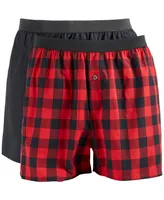Club Room Men's 2-pk. Patterned & Solid Boxer Shorts
