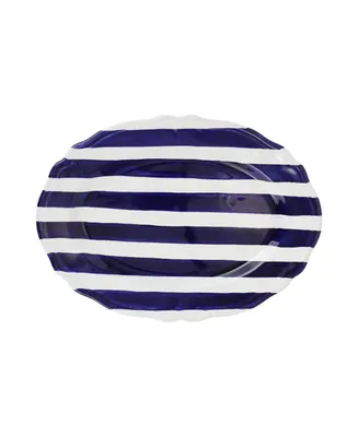 Vietri Amalfitan Stripe Oval Platter 13"