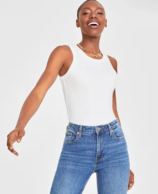 On 34th Women's Ribbed High-Neck Tank Top, Created for Macy's