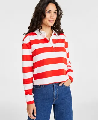 On 34th Women's Cotton Long-Sleeve Rugby Shirt, Created for Macy's
