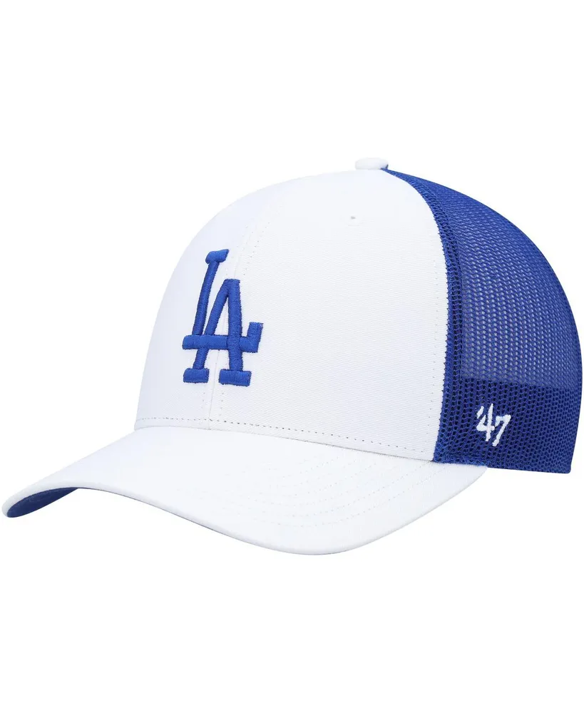 Men's '47 Brand White Los Angeles Dodgers Secondary Trucker Snapback Hat