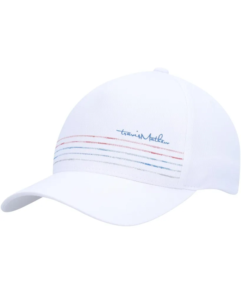 Men's Travis Mathew White Crystal Blue Snapback Hat