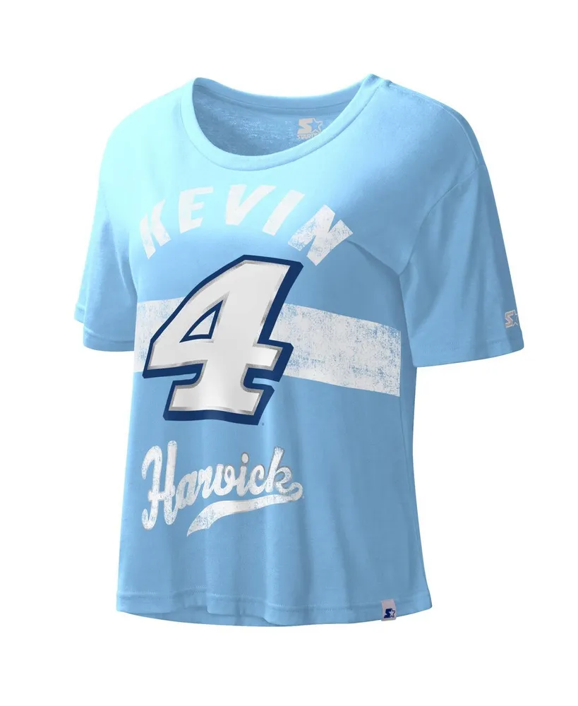 Women's Starter Light Blue Kevin Harvick Record Setter T-shirt