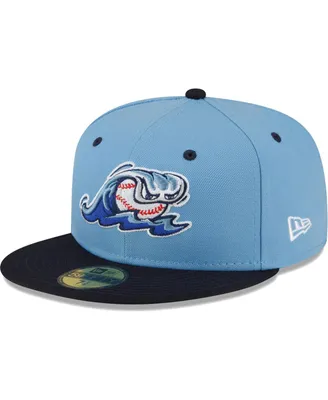 Men's New Era Light Blue West Michigan Whitecaps Authentic Collection Alternate Logo 59FIFTY Fitted Hat