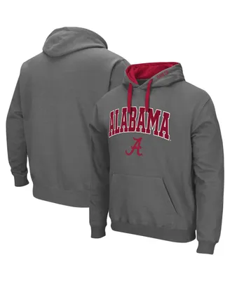 Men's Colosseum Charcoal Alabama Crimson Tide Big and Tall Arch Logo 2.0 Pullover Hoodie