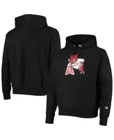 Men's Champion Black Arkansas Razorbacks Vault Logo Reverse Weave Pullover Hoodie