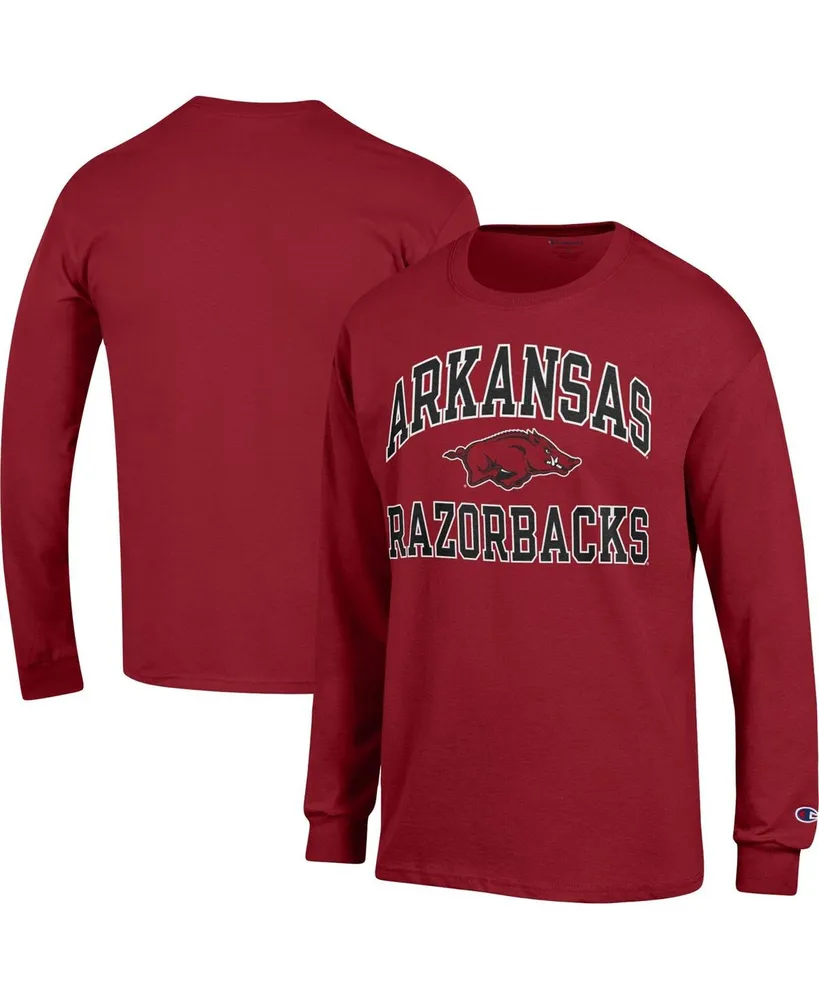 Men's Champion Cardinal Arkansas Razorbacks High Motor Long Sleeve T-shirt