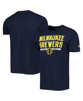 Men's New Era Navy Milwaukee Brewers Batting Practice T-shirt