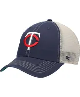 Men's '47 Brand Navy Minnesota Twins Trawler Clean Up Trucker Snapback Hat