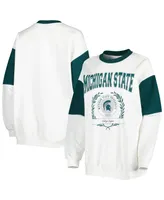 Women's Gameday Couture White Michigan State Spartans It's A Vibe Dolman Pullover Sweatshirt