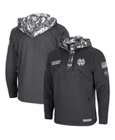 Men's Colosseum Charcoal Notre Dame Fighting Irish Oht Military-Inspired Appreciation Digital Camo Quarter-Zip Hoodie