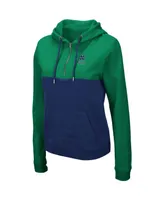 Women's Colosseum Green, Navy Notre Dame Fighting Irish Aidan Half-Zip Hoodie