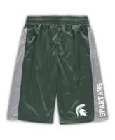 Men's Green Michigan State Spartans Big and Tall Textured Shorts