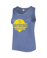 Soft As A Grape Women's Navy Detroit Tigers Tri-Blend Tank Top