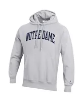 Men's Champion Heathered Gray Notre Dame Fighting Irish Team Arch Reverse Weave Pullover Hoodie