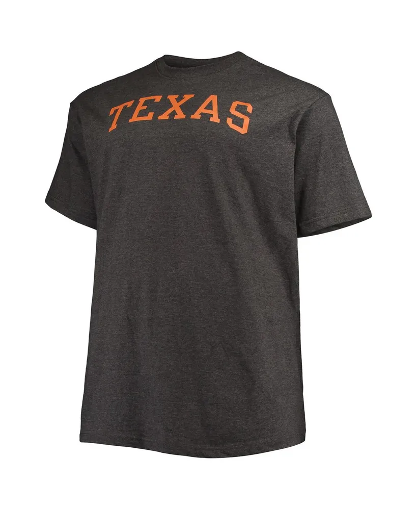 Men's Champion Heathered Charcoal Texas Longhorns Big and Tall Arch Team Logo T-shirt