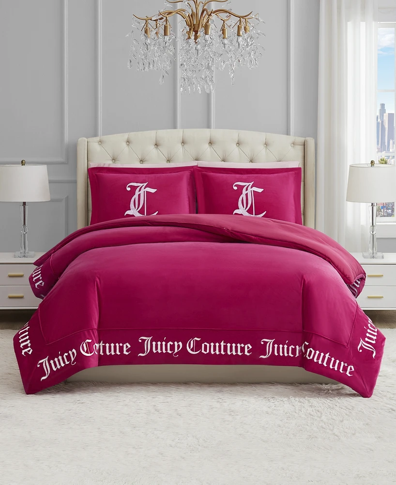 Juicy Couture Reversible Velvet Comforter Set, King