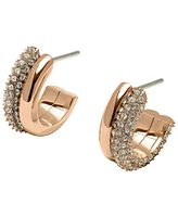 Olivia Burton 18K Gold-Plated Crystal Hoop Earrings