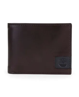 Timberland Men's Cloudy Contrast Passcase Leather Wallet