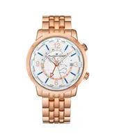 Alexander Men's Journeyman 2 Rose-Gold Stainless Steel , Silver-Tone Dial , 40mm Round Watch - Rose