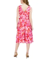 Donna Ricco Women's Floral-Print Fit & Flare Dress
