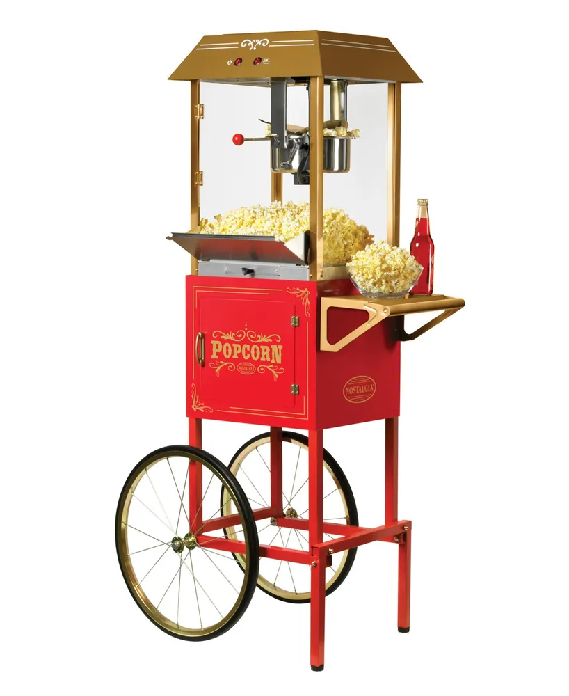 Nostalgia Electrics Old-Fashioned Kettle Popcorn Maker, Red