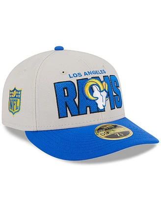 Men's New Era Stone, Royal Los Angeles Rams 2023 Nfl Draft Low Profile 59FIFTY Fitted Hat