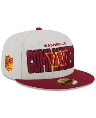 Men's New Era Stone, Burgundy Washington Commanders 2023 Nfl Draft On Stage 59FIFTY Fitted Hat