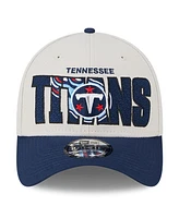 Men's New Era Stone, Navy Tennessee Titans 2023 Nfl Draft 39THIRTY Flex Hat