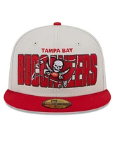 Men's New Era Stone, Red Tampa Bay Buccaneers 2023 Nfl Draft On Stage 59FIFTY Fitted Hat