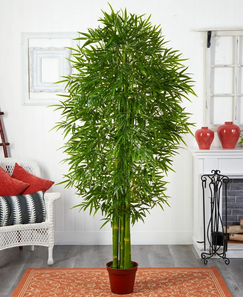 Nearly Natural 7' Indoor/Outdoor Uv-Resistant Artificial Bamboo Tree