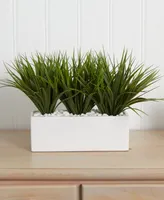 Nearly Natural Vanilla Grass Artificial Plants in Rectangular Planter