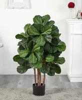 Nearly Natural 3.5' Fiddle Leaf Artificial Tree