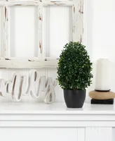13" Boxwood Topiary Artificial Plant