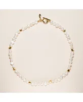 Joey Baby 18K Gold Plated Freshwater Pearls with Stars - Twinkie Necklace 17" For Women