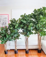 Nearly Natural 4' Fiddle Leaf Fig Artificial Tree