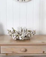 Nearly Natural Plum Blossom Candelabrum