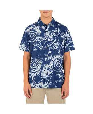 Hurley Men's Rincon Print Short Sleeve Button-Up Shirt