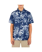 Hurley Men's Rincon Print Short Sleeve Button-Up Shirt