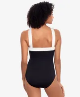 Lauren by Ralph Lauren Bel Air Colorblocked One-Piece Swimsuit