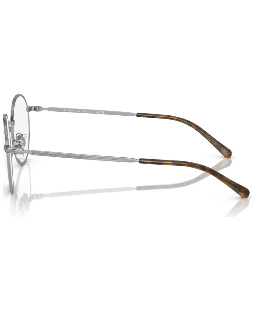 Polo Ralph Lauren Men's Round Eyeglasses, PH1217 52 - Brushed Silver