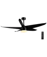 Costway 60'' Reversible Ceiling Fan with Light 2700K/4200K/6500K Adjustable Led Fan